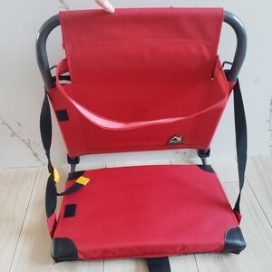 GCI Outdoor Bleacher Stadium Chair Folding Red Portable Game Seat